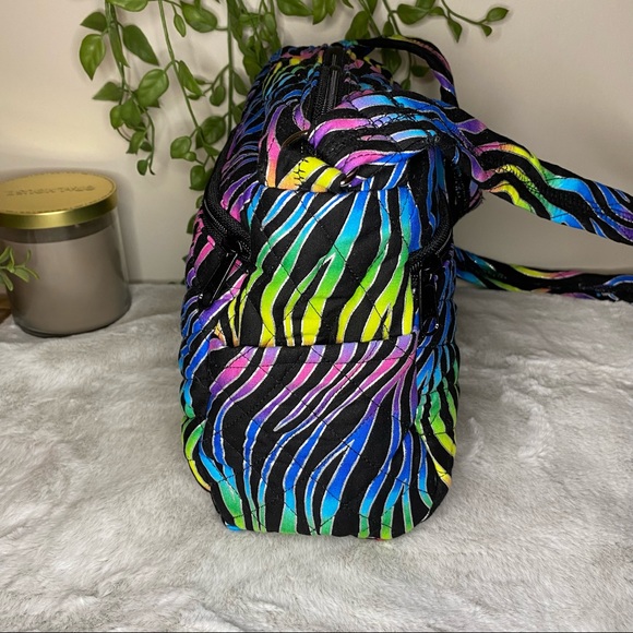 Rainbow Zebra Print Shoulder Purse-100% Durable Cotton - Picture 3 of 8